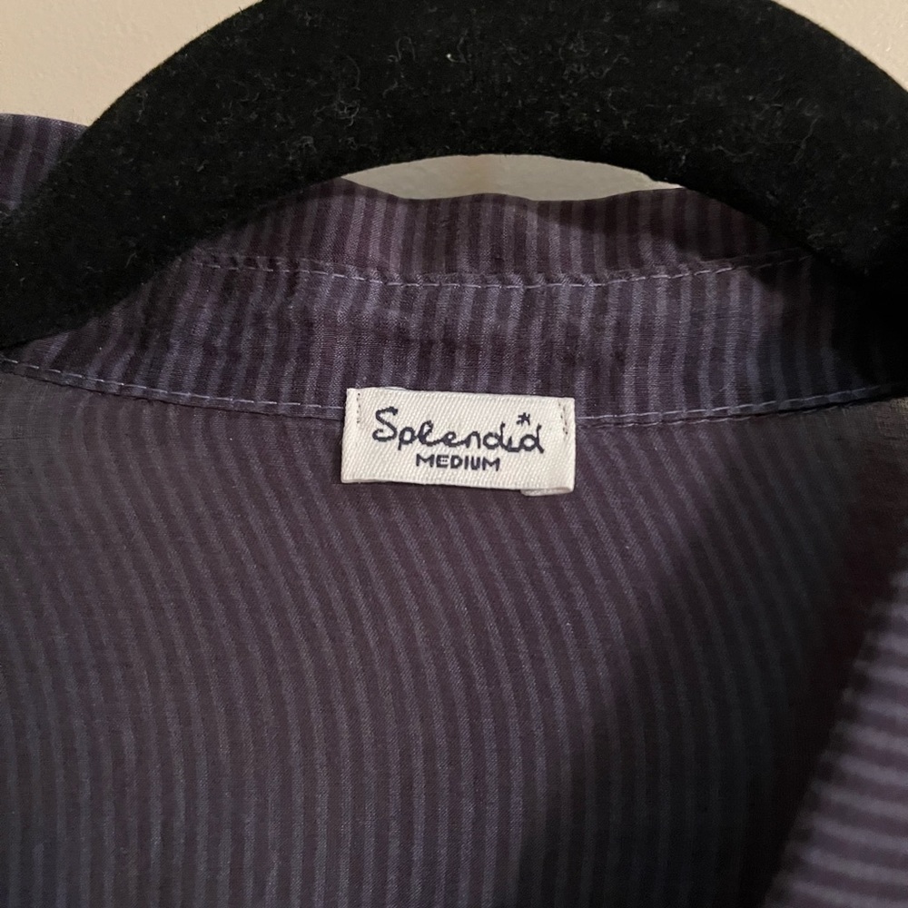 Splendid Navy Button Down - Picture 2 of 5